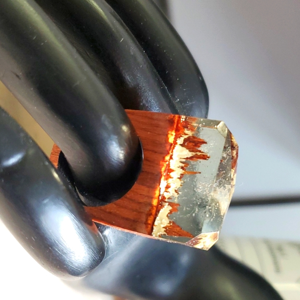 Gorgeous Ember Twighlight Wood and Resin Ring